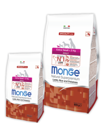 Monge Speciality Extra Small Корм с ягненком и рисом для взрослых собак миниатюрных пород