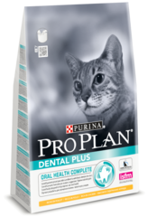 PRO PLAN Dental Plus (для взрослых кошек для поддержания здоровья ротовой полости, с курицей)