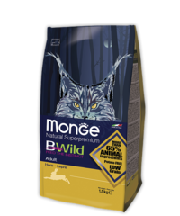 MONGE BWILD CAT HARE корм для взрослых кошек с мясом зайца