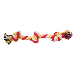 Игрушка для собак Грейфер Веревка цветная с 3-мя узлами